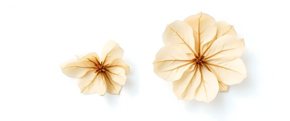 Two Paper Flowers: Minimalist Floral Still Life