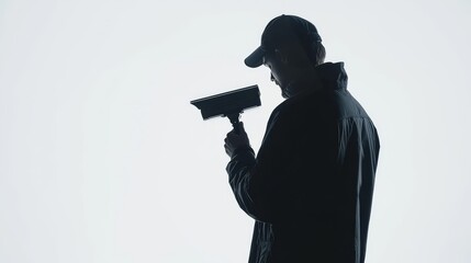 Camera Operator Adjusting Surveillance Setup