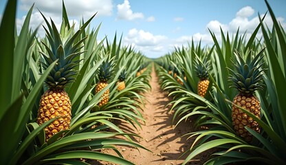 Obraz premium pineapple plantation 