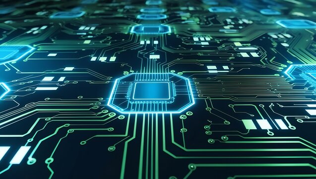 Computer Network and internet communication concept. abstract futuristic circute illustration