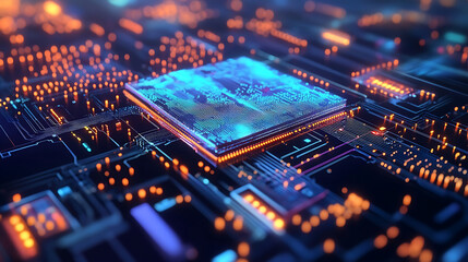 Obraz premium electronic circuit board abstract background