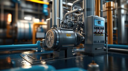 Industrial Machinery in a Factory Setting