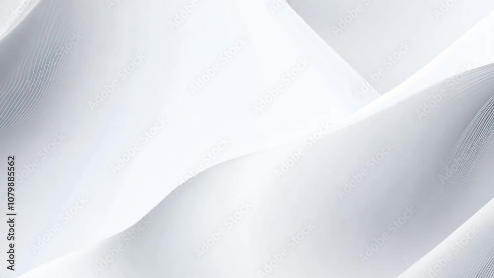 Poster abstract grey and white flowing waves creating dynamic motion design generative ai