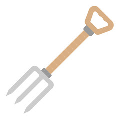 Illustration of Fork Flat Icon
