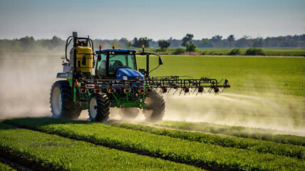 Fototapeta premium tractor in field
