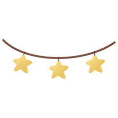 christmas star garland decoration