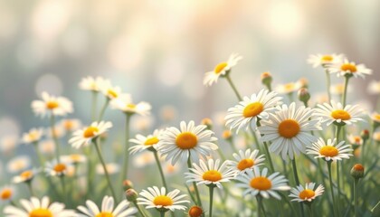 Fototapeta premium A bunch of flowers with a blurred background