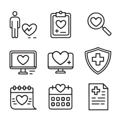 Minimalist Icon Design Collection for Digital Interfaces