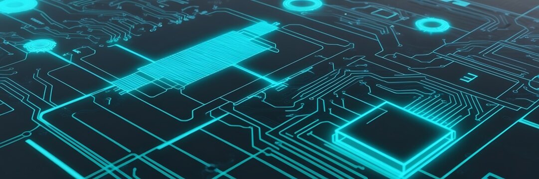 Computer Network and internet communication concept. abstract futuristic circute illustration