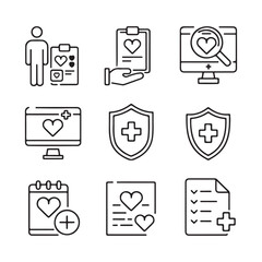 Minimalist Icon Design Collection for Digital Interfaces