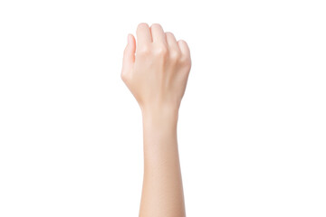 Obraz premium Close-up of a raised fist symbolizing strength and determination.