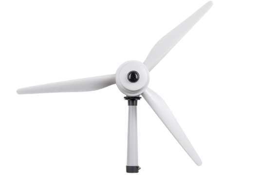 A modern wind turbine standing tall, harnessing renewable energy from nature.