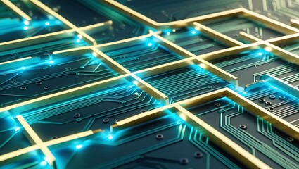 Fototapeta premium abstract background with glowing lines