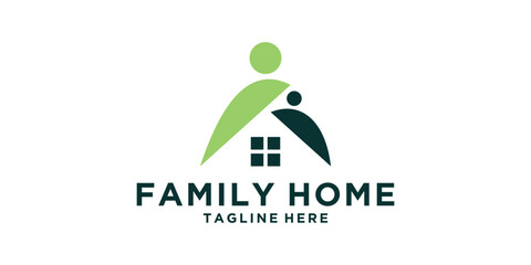 logo design family home,people,care,health,logo design vector,symbol,icon,idea,creative.