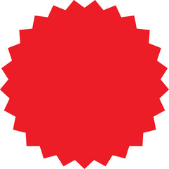 Fototapeta premium Red shopping labels collection. Sale or discount sticker. Starburst red sticker set. Special offer price tag. Supermarket promotional badge. Promo stickers with star edges. Vector.