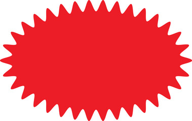 Red shopping labels collection. Sale or discount sticker. Starburst red sticker set. Special offer price tag. Supermarket promotional badge. Promo stickers with star edges. Vector.