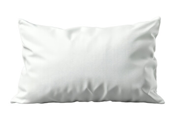 A mockup of a plain white pillow. transparent background