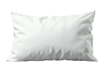 A mockup of a plain white pillow. transparent background
