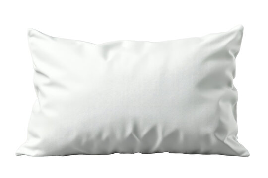 A mockup of a plain white pillow. transparent background