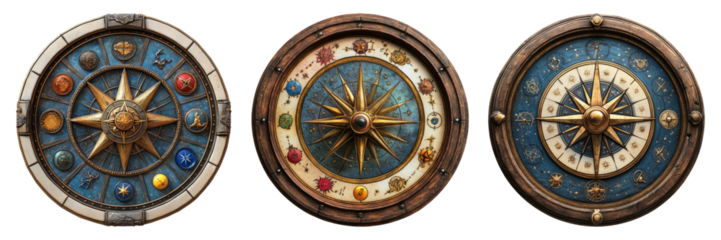 Compass Designs on Transparent Background