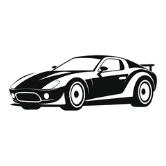 Silhouette sports car vector Illustration 