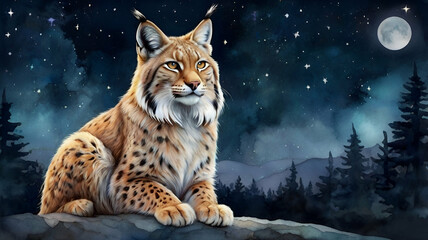 Obraz premium lynx in the snow