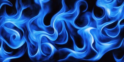 Abstract Blue Flames.