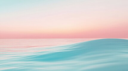Obraz premium Gradient of soft pink and blue hues blending smoothly, creating a serene and minimal abstract background