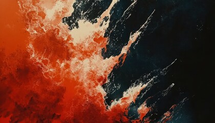 Abstract Art - Red & Black.