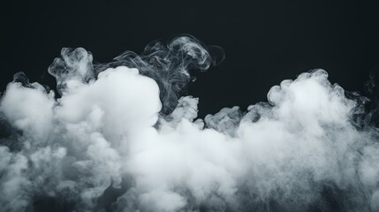 Naklejka premium white smoke black backround