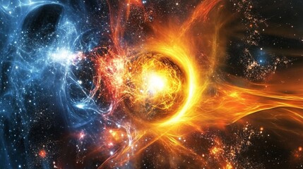 Obraz premium energy that exists even in a vacuum, energy background, illustration of energy