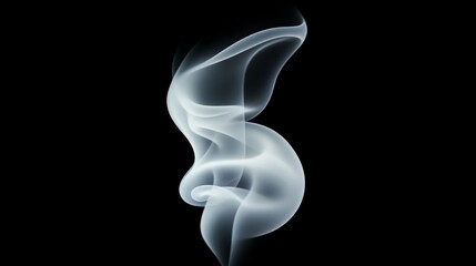 Naklejka premium A thick, rounded white cloud with a gentle gradient of light at the top, floating on a black background