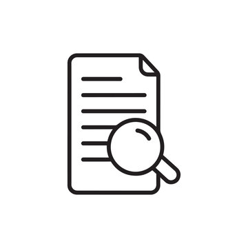 recommend clip art: search document magnifying glass silhouette icon symbol vector art flat design