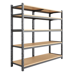 Modular shelving units with adjustable sections. isolated on transparent background