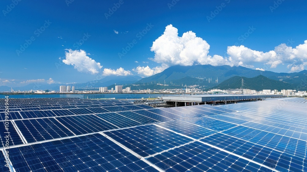 Fototapete integrating large-scale battery storage systems for low-resolution solar energy projects
