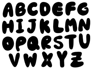 검정 뚱뚱한 알파벳 타이포그래피(black fat alphabet typographic) © 세영 이