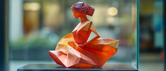 Origami - Folding paper in the shape of Virgo Zodiac (born between Aug 23 – Sep 22) The message is that even though it is just paper, if you try your best, it can lift you up on a pedestal gracefully.