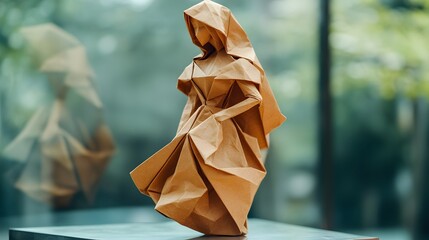 Origami - Folding paper in the shape of Virgo Zodiac (born between Aug 23 – Sep 22) The message is that even though it is just paper, if you try your best, it can lift you up on a pedestal gracefully.