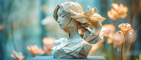 Origami - Folding paper in the shape of Virgo Zodiac (born between Aug 23 – Sep 22) The message is that even though it is just paper, if you try your best, it can lift you up on a pedestal gracefully.