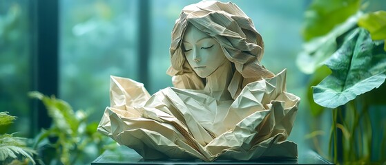 Origami - Folding paper in the shape of Virgo Zodiac (born between Aug 23 – Sep 22) The message is that even though it is just paper, if you try your best, it can lift you up on a pedestal gracefully.