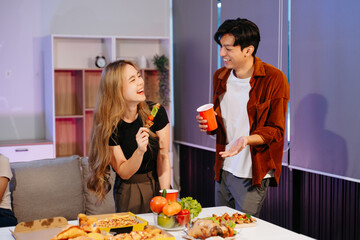 Celebrate friendship with delicious food, drinks, and cheerful moments indoors perfect