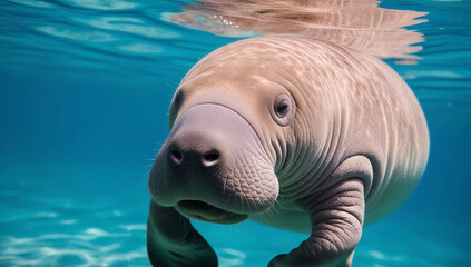 In the Depths: Manatee's Calm Presence