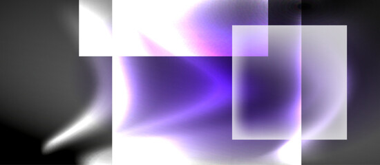 Obraz premium Dark neon colors with glass square shapes