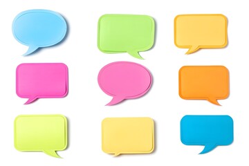 Colorful Speech Bubbles for Note Taking and Messaging