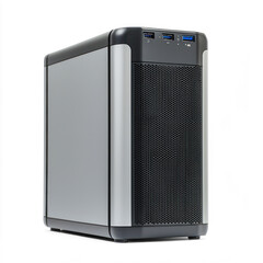Standalone server with a sleek, compact design. isolated on transparent background
