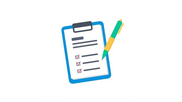 Checklist icon animations. Perfect for business presentations, advertising and accounting services.