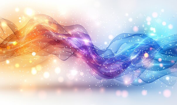 Dynamic waves of blue and purple intertwine, representing the intricate web of fast wireless communication that spans across the globe, enhancing modern connectivity