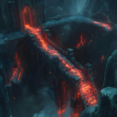 Illustration of Lava Bridge to Dark Castle
