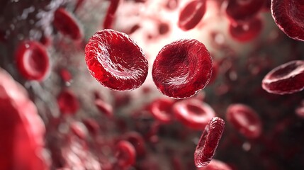 Fototapeta premium Microscopic View of Red Blood Cells
