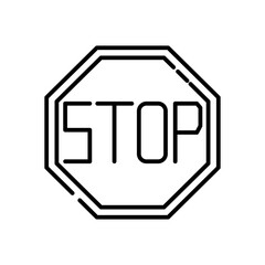 stop sign glyph icon
